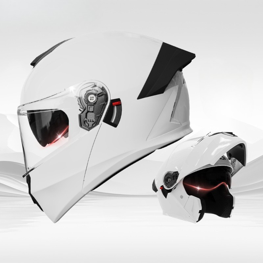 Men’s Motorcycle Helmet Double Lens Vintage Modular ABS