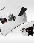 Men’s Motorcycle Helmet Double Lens Vintage Modular ABS