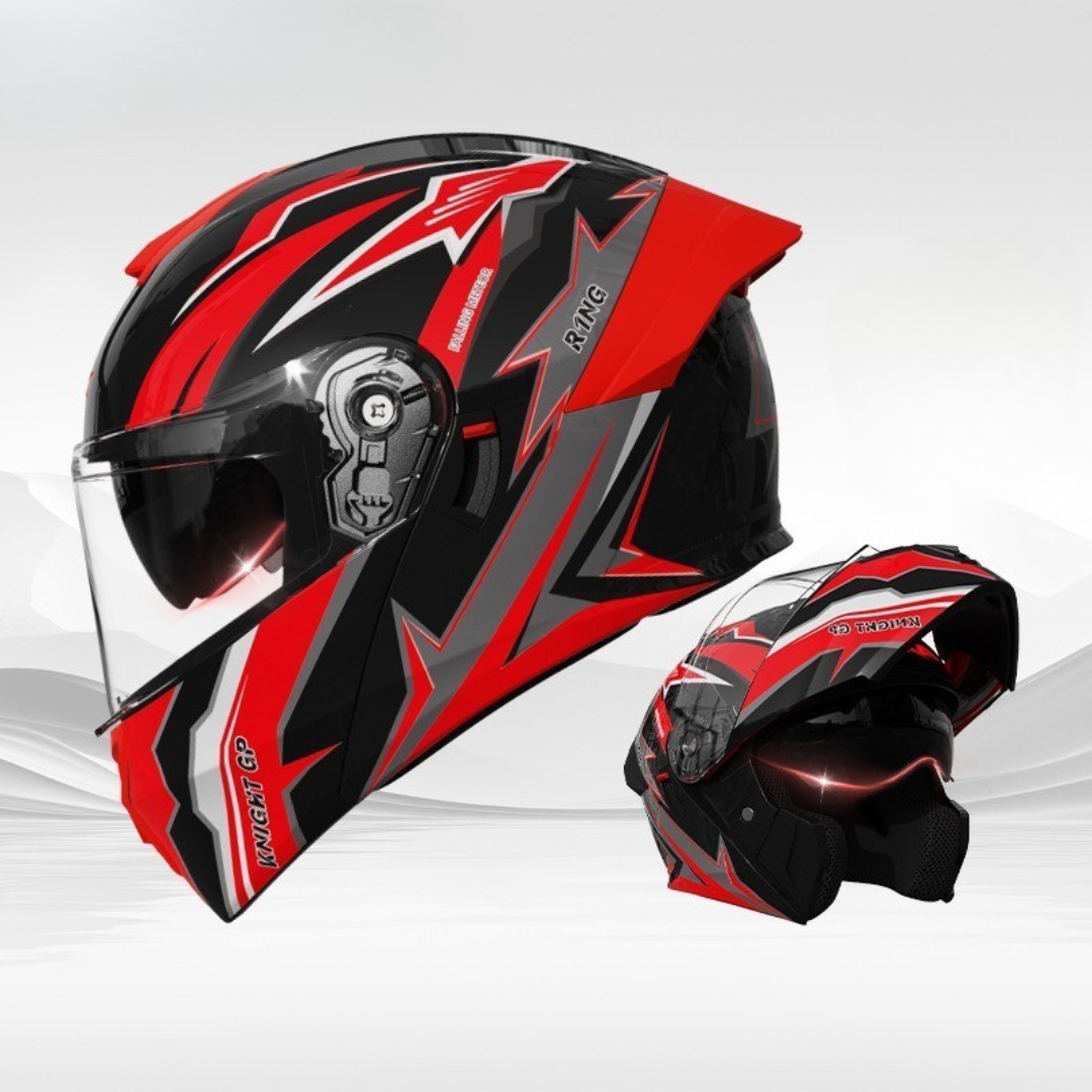 Men’s Vintage Modular Motorcycle Helmet Double Lens DOT ECE Approved ABS Shell