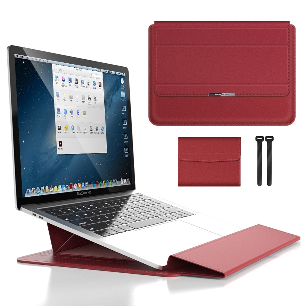 3-in-1 Waterproof Laptop Sleeve with Shock-Resistant Design and Accessory Storage - Elegant MacBook Case for Travel and Office 6