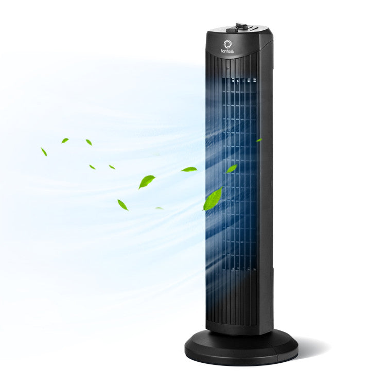 35W 28 Inch Quiet Bladeless Oscillating Tower Fan 1