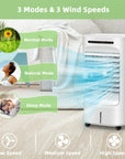4-in-1 Portable Evaporative Air Cooler with Timer and 3 Modes 1