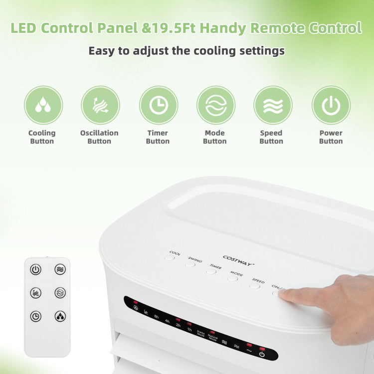 4-in-1 Portable Evaporative Air Cooler with Timer and 3 Modes 5