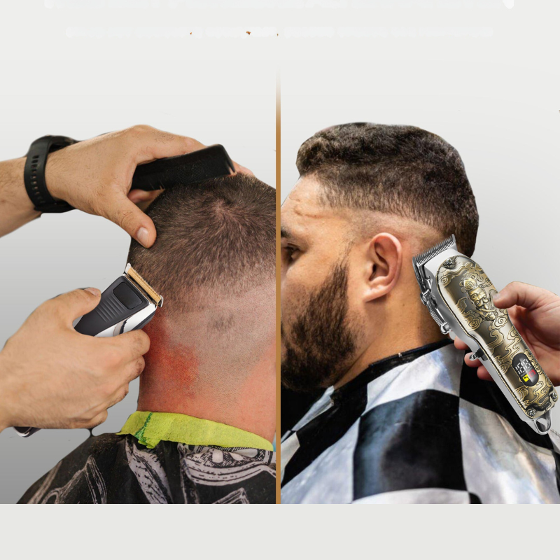 4-in-1 Professional Clipper Kit with High-Speed Motor, Waterproof Design, Adjustable Lengths, and LED Display 4