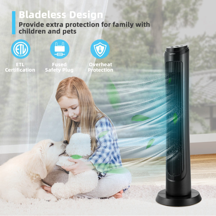 40 Inch Tower Fan with Remote 75˚ Oscillating Fan with 3 Wind Modes and 4 Wind Speeds 3