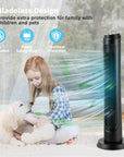 40 Inch Tower Fan with Remote 75˚ Oscillating Fan with 3 Wind Modes and 4 Wind Speeds 3