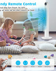 42 Inch 80 Degree Tower Fan with Smart Display Panel and Remote Control 2