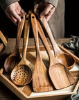 5-Piece Kitchen Utensil Set – Sustainable Teak Cooking Tools with Ergonomic Design 0