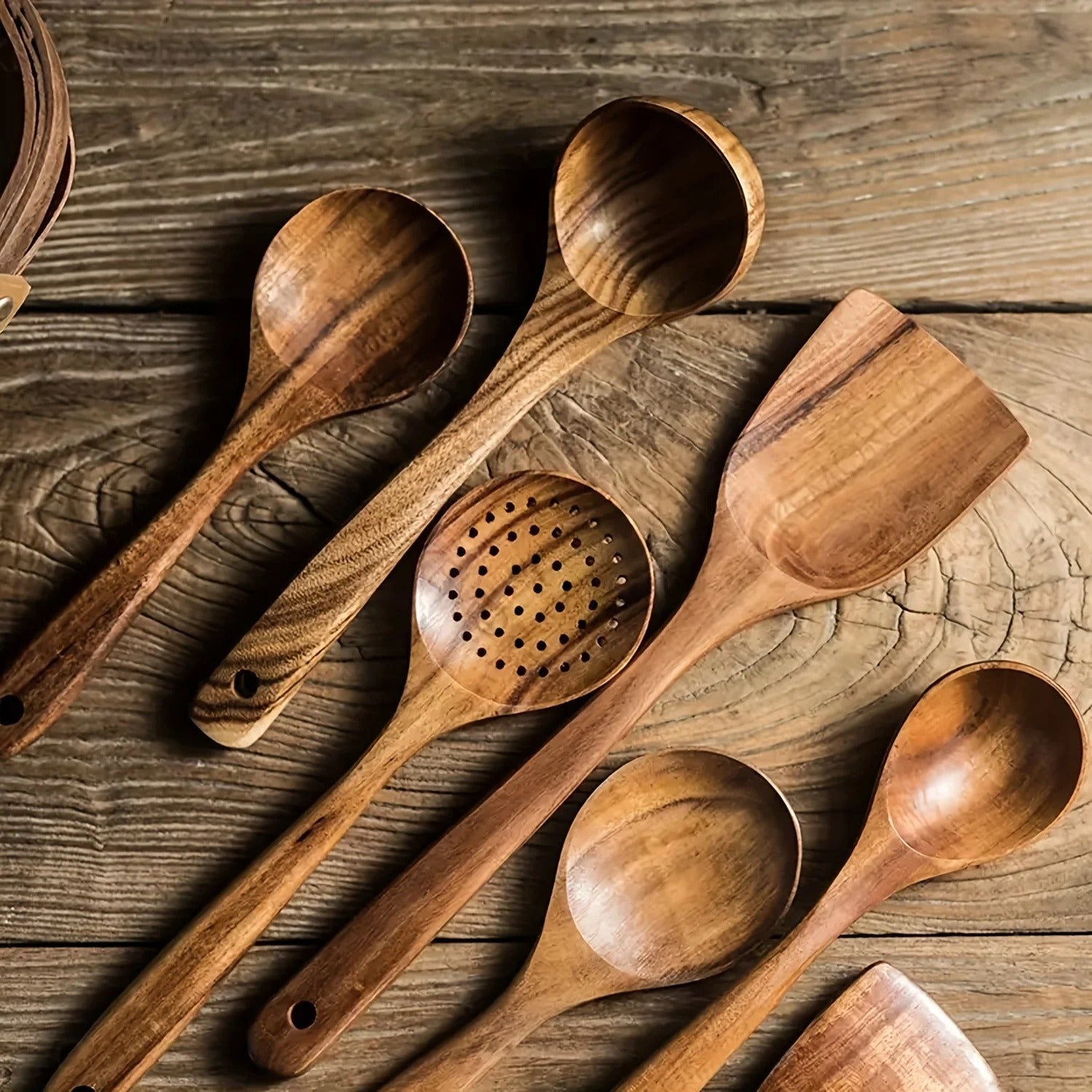 5-Piece Kitchen Utensil Set – Sustainable Teak Cooking Tools with Ergonomic Design 6