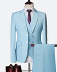 Jonah - 3-Piece Slim Fit Men's Suit Set for Weddings and Formal Events-1