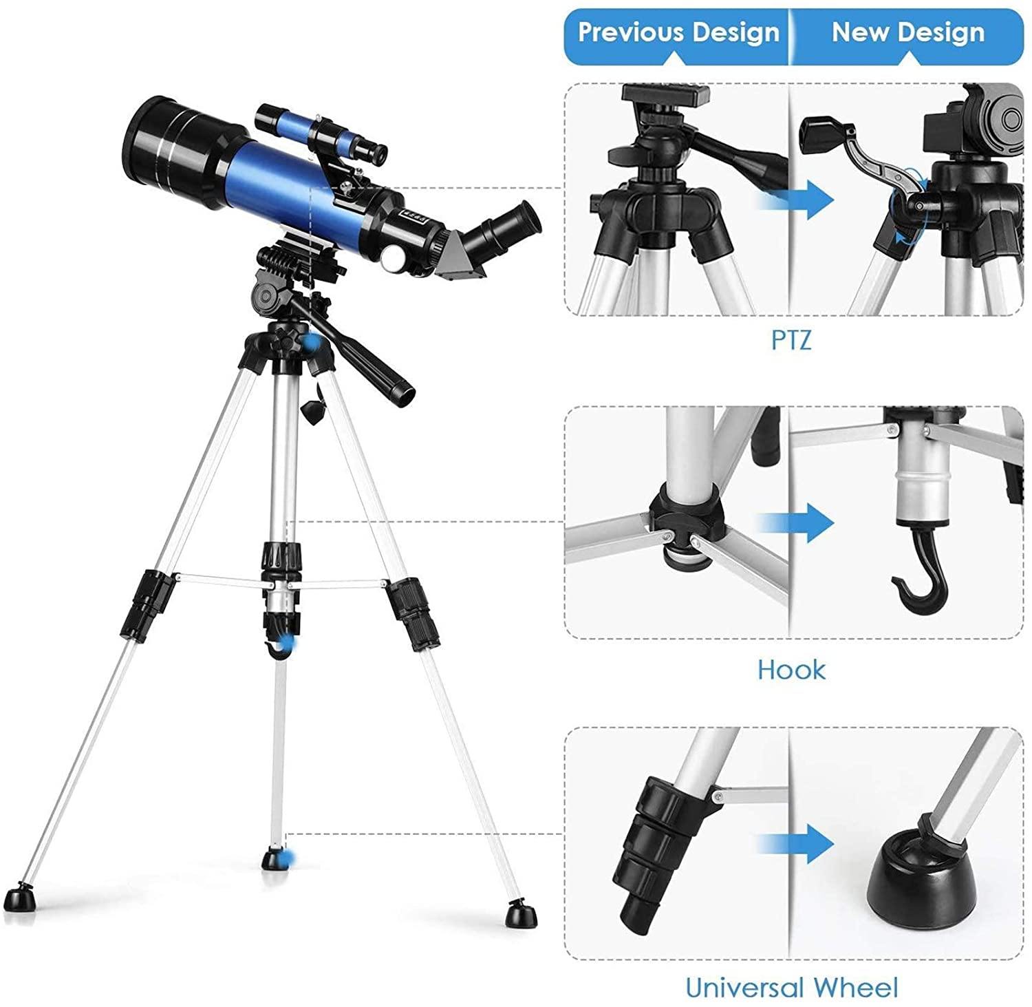 70mm 67x Magnification Telescope With Adjustable Tripod 1