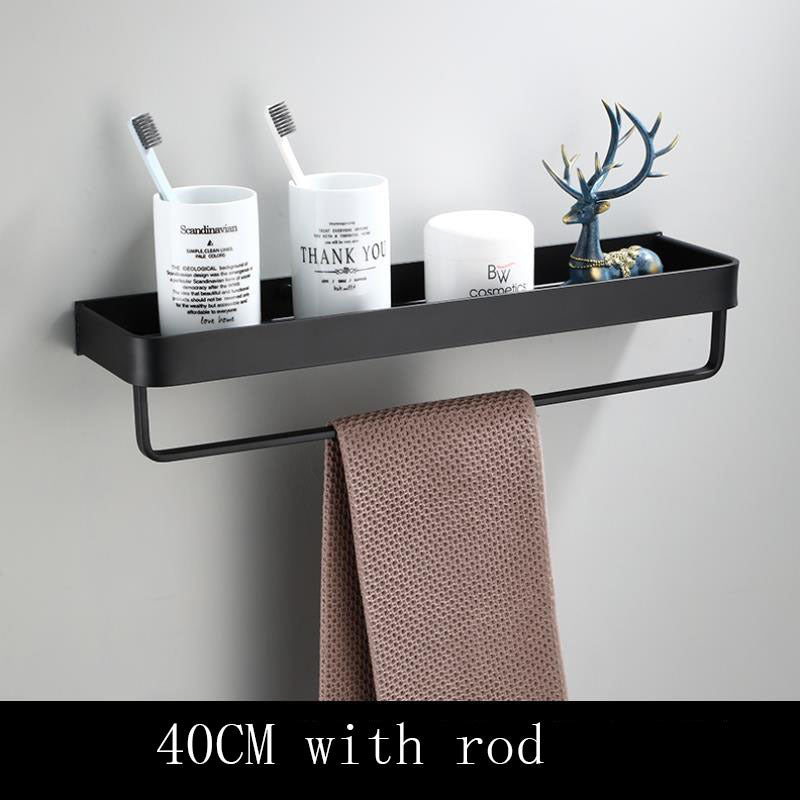 AeroShelf – Black Space Aluminum Wall Shelf for Modern Minimalism