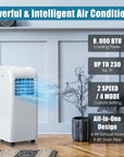 8000 BTU Portable Air Conditioner with Dehumidifier Function 3
