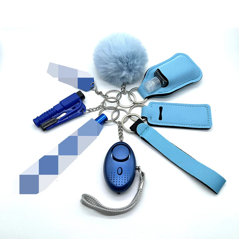 9-Piece Outdoor Self Defense Keychain Set for Women – Compact, Durable, Stylish Protection 2