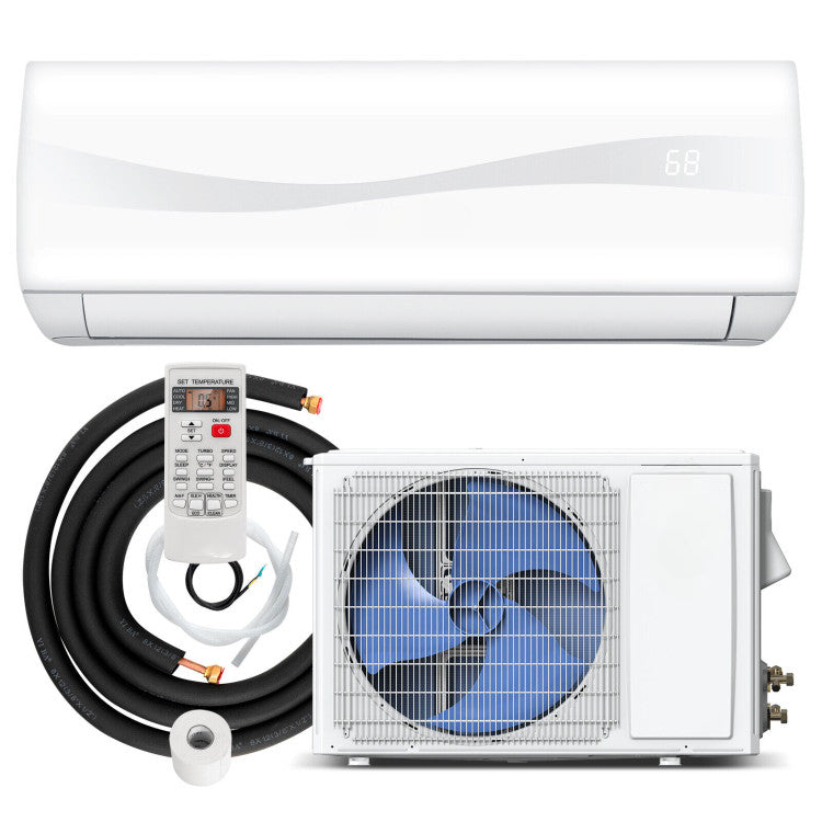 9000 BTU 17 SEER2 208-230V Ductless Mini Split Air Conditioner and Heater 0
