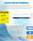9000 BTU 17 SEER2 208-230V Ductless Mini Split Air Conditioner and Heater 2