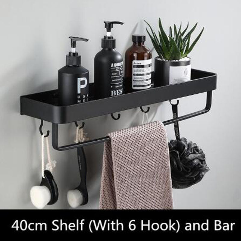 AeroShelf – Black Space Aluminum Wall Shelf for Modern Minimalism