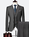 Variant image for Jonah - 3-Piece Slim Fit Men's Suit Set for Weddings and Formal Events-25