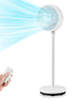 9 Inch Portable Oscillating Pedestal Floor Fan with Adjustable Heights and Speeds 0