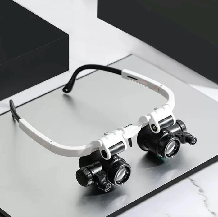 Adjustable LED Magnifying Glasses with 8x, 15x, and 23x Magnification for Hobbies and Precision Work 0