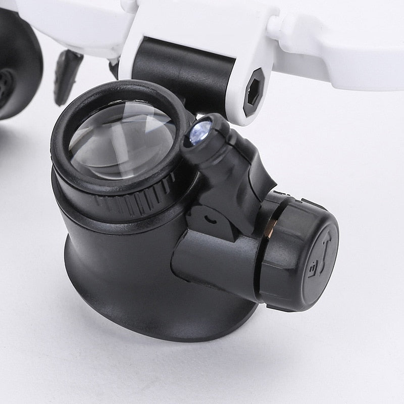 Adjustable LED Magnifying Glasses with 8x, 15x, and 23x Magnification for Hobbies and Precision Work 3