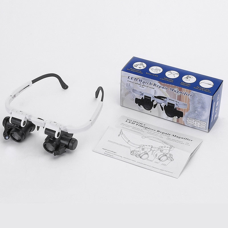 Adjustable LED Magnifying Glasses with 8x, 15x, and 23x Magnification for Hobbies and Precision Work 4