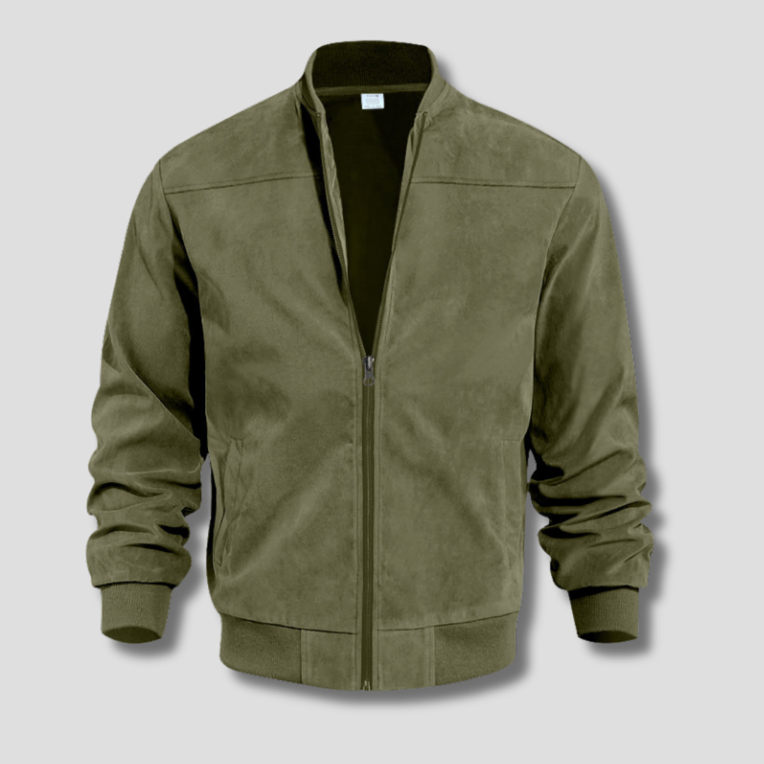 Adrien | Men’s Autumn Bomber Jacket with Ribbed Hem and Cuffs 10