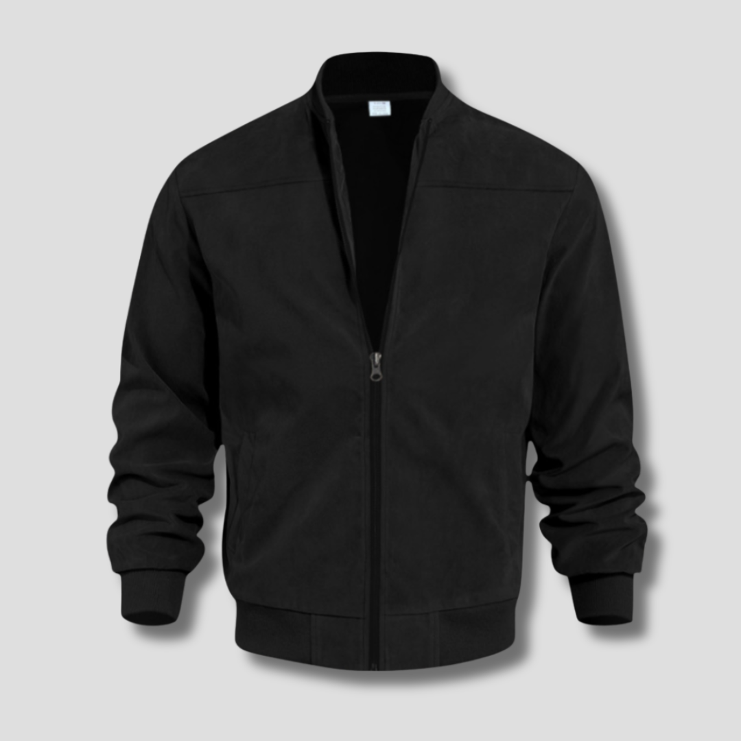 Adrien | Men’s Autumn Bomber Jacket with Ribbed Hem and Cuffs 11