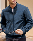 Adrien | Men’s Autumn Bomber Jacket with Ribbed Hem and Cuffs 3