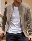 Adrien | Men’s Autumn Bomber Jacket with Ribbed Hem and Cuffs 8
