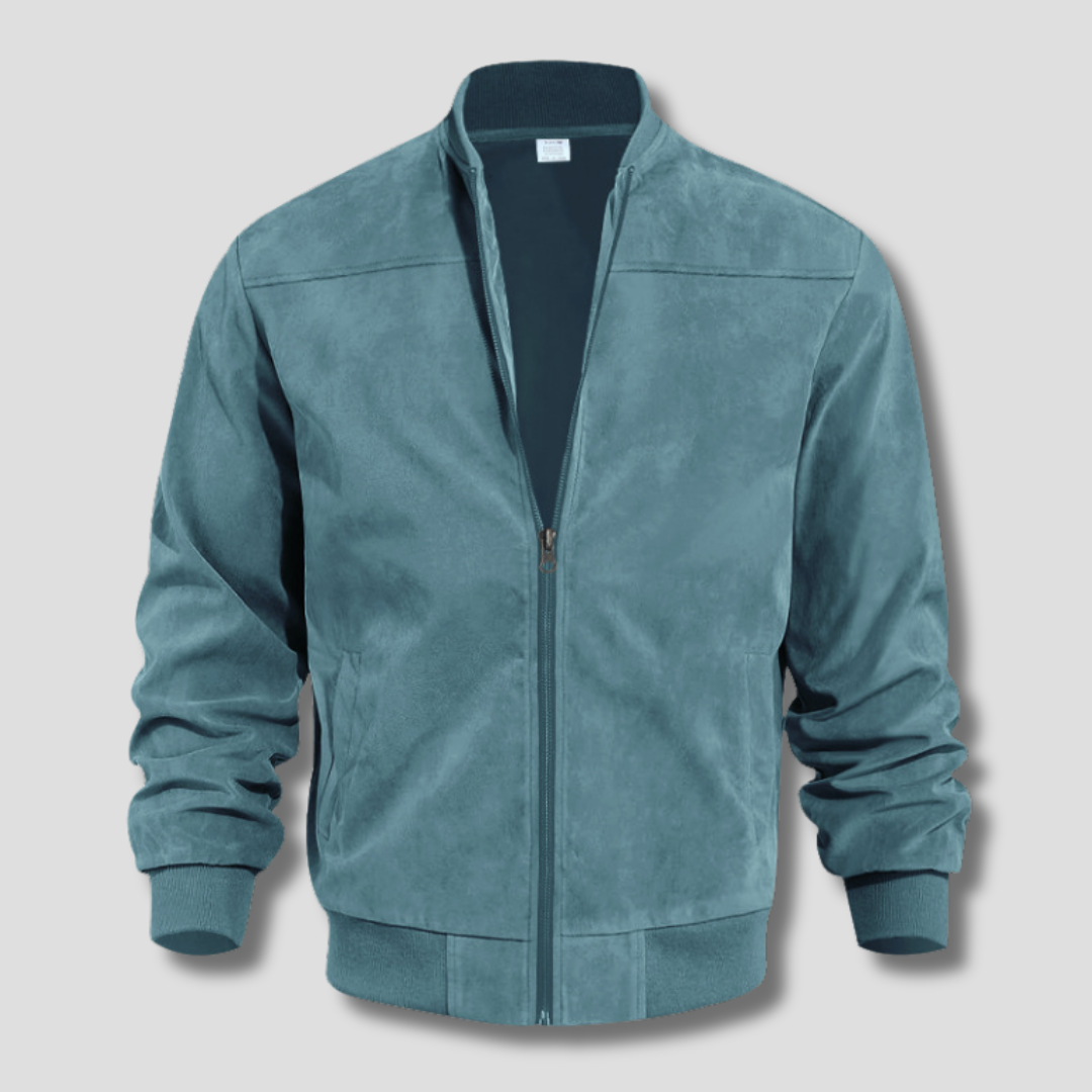 Adrien | Men’s Autumn Bomber Jacket with Ribbed Hem and Cuffs 9