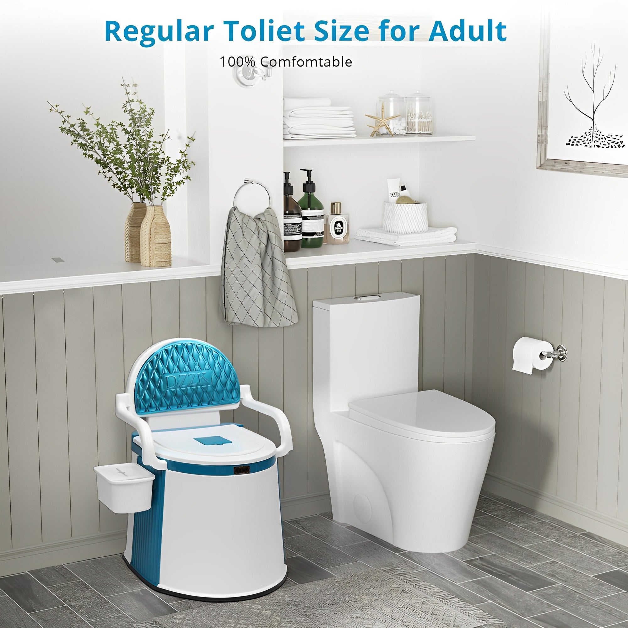 Adult and Elderly Portable Toilet for Home and Outdoor Use 2