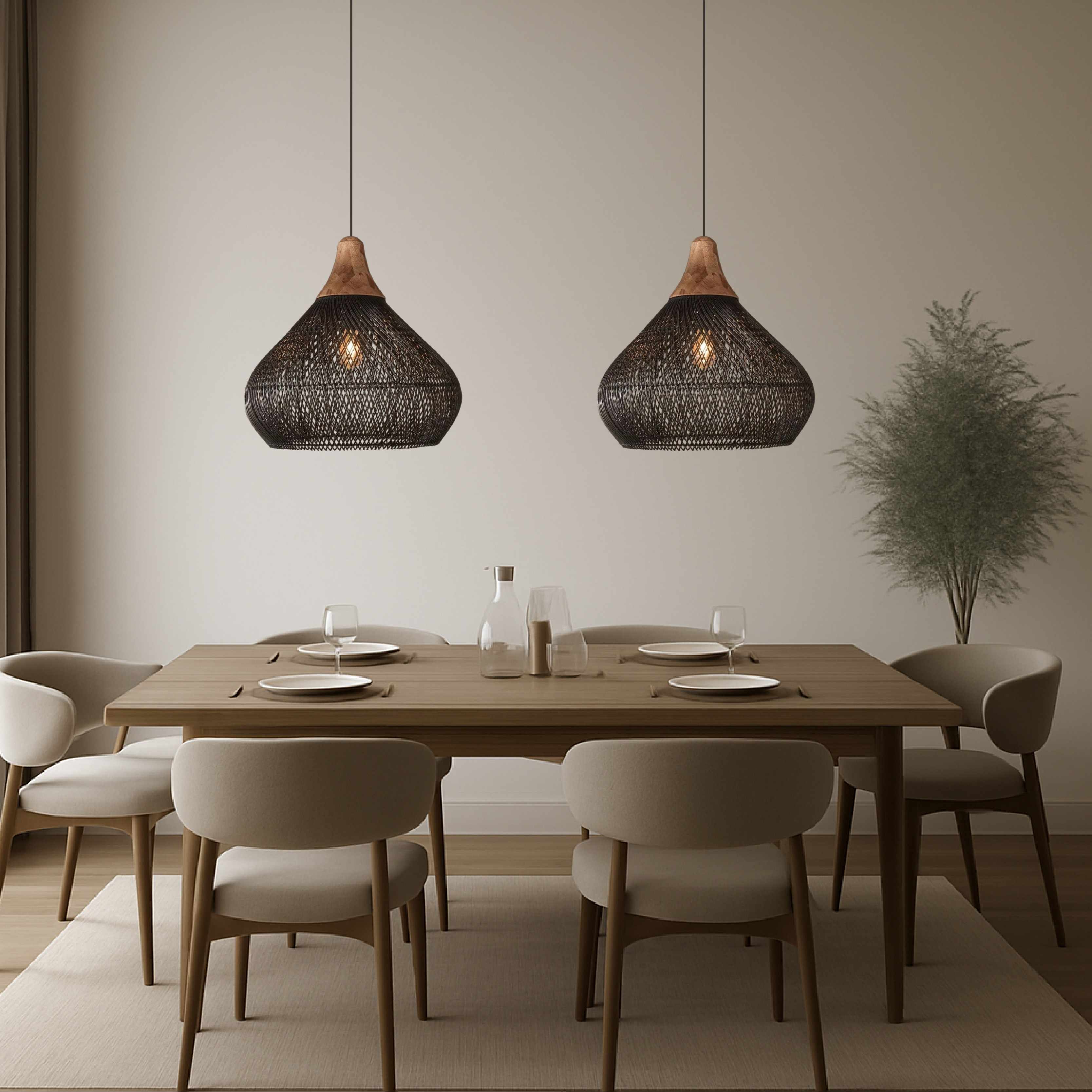 AerisLume | Classic Japanese Pendant Light 2