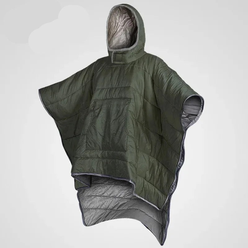 AeroDown | Water-Repellent Outdoor Poncho Blanket for Camping & Travel 0