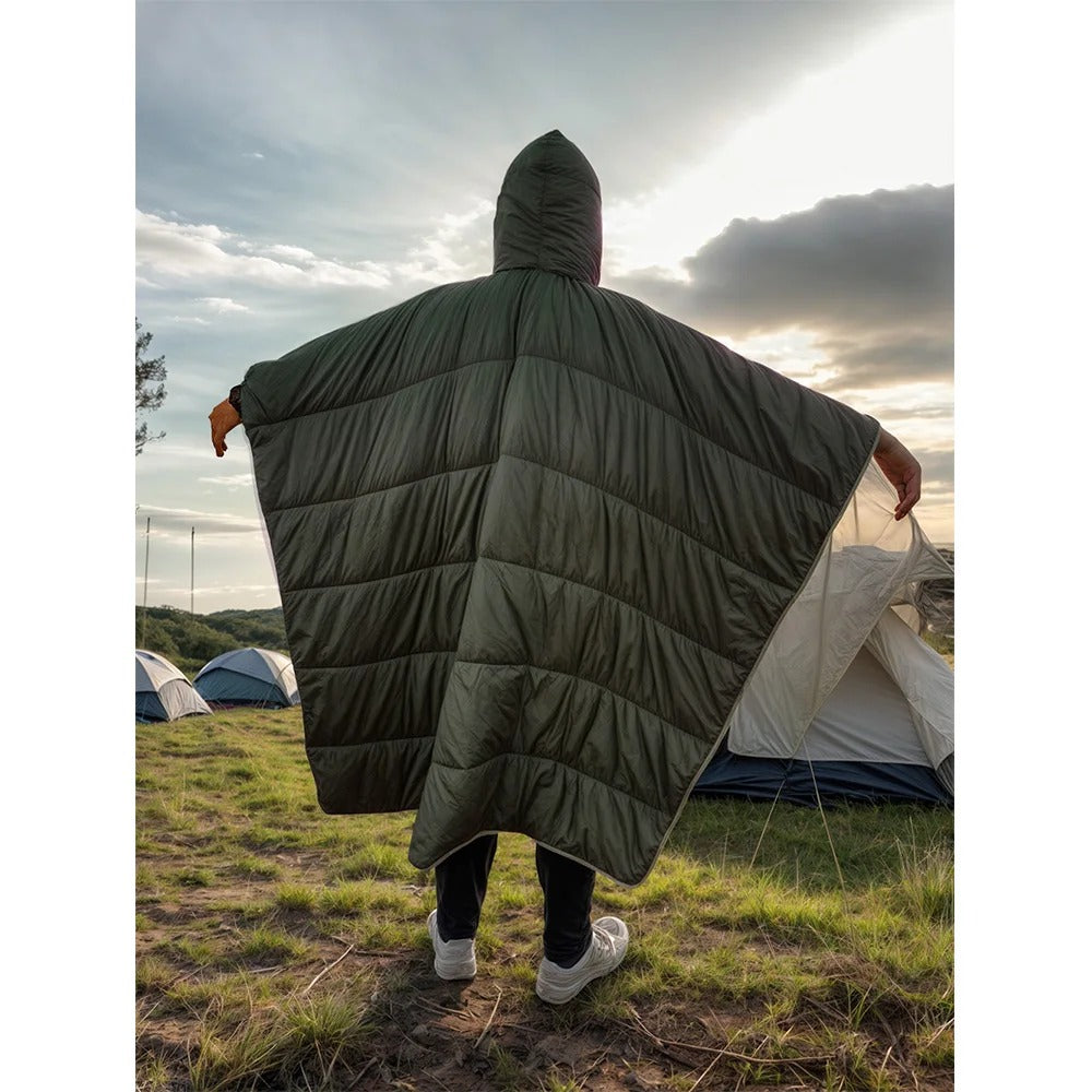 AeroDown | Water-Repellent Outdoor Poncho Blanket for Camping & Travel 1