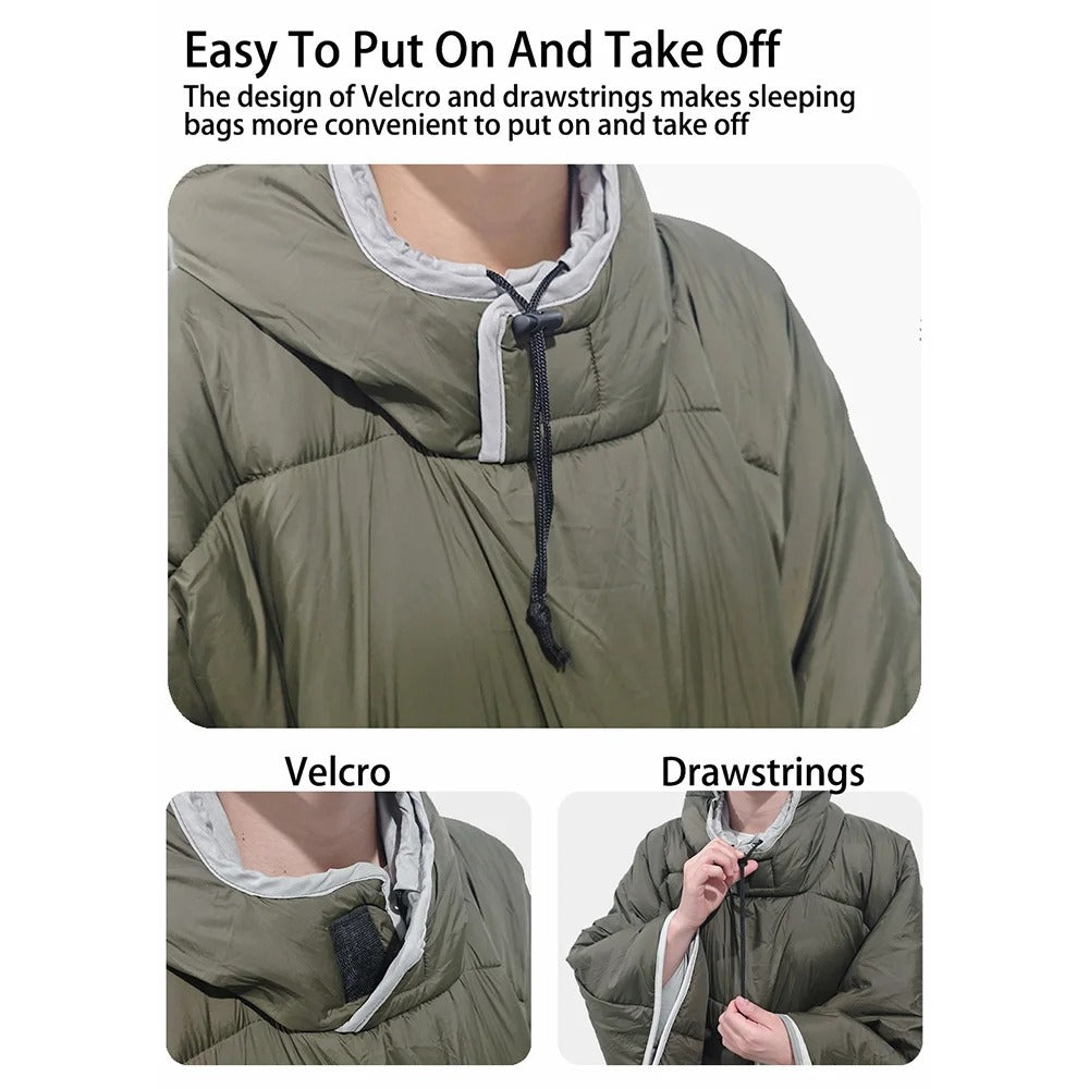 AeroDown | Water-Repellent Outdoor Poncho Blanket for Camping & Travel 3