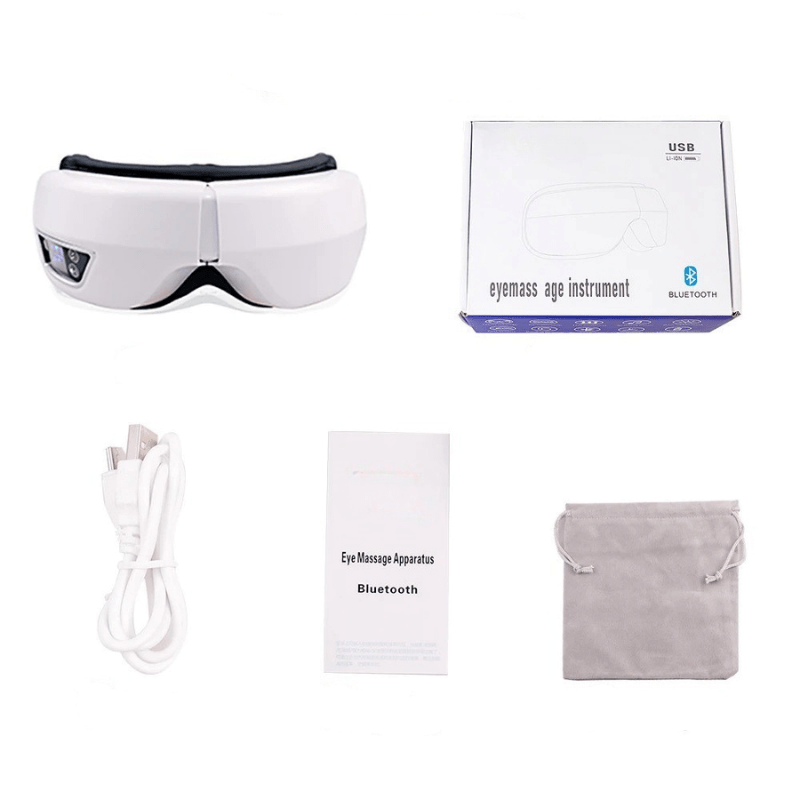 AeroGlow 6D Eye Massager | Air and Heat Therapy with Bluetooth Relaxation Mode 6