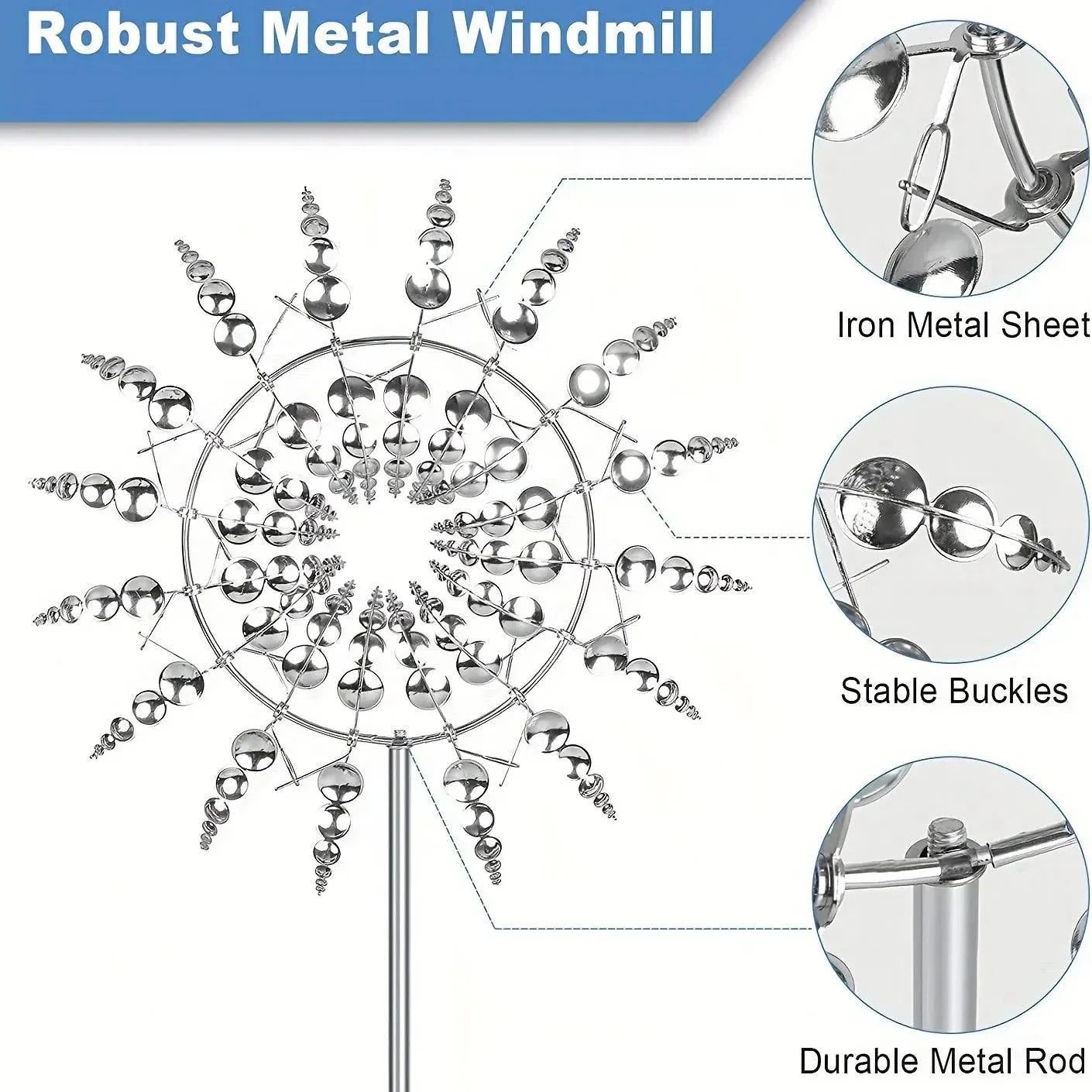 AeroSpire | Enchanting Kinetic Metal Windmill Garden Decor 4