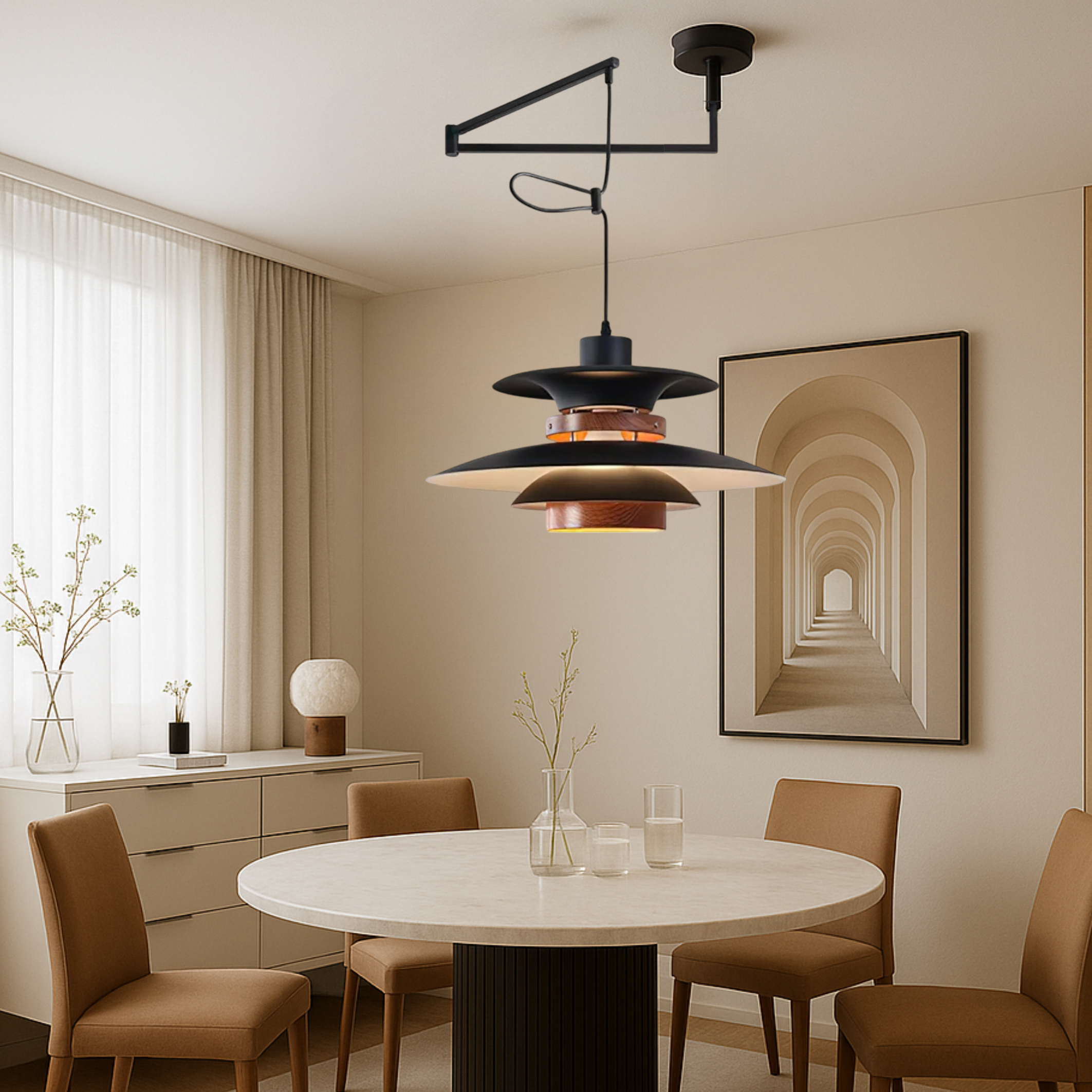 Aeronel | Modern Swing Arm Pendant Lamp 0