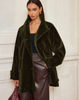 Alexandria | Pocketed Velvet Coat without Belt 2