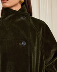 Alexandria | Pocketed Velvet Coat without Belt 5