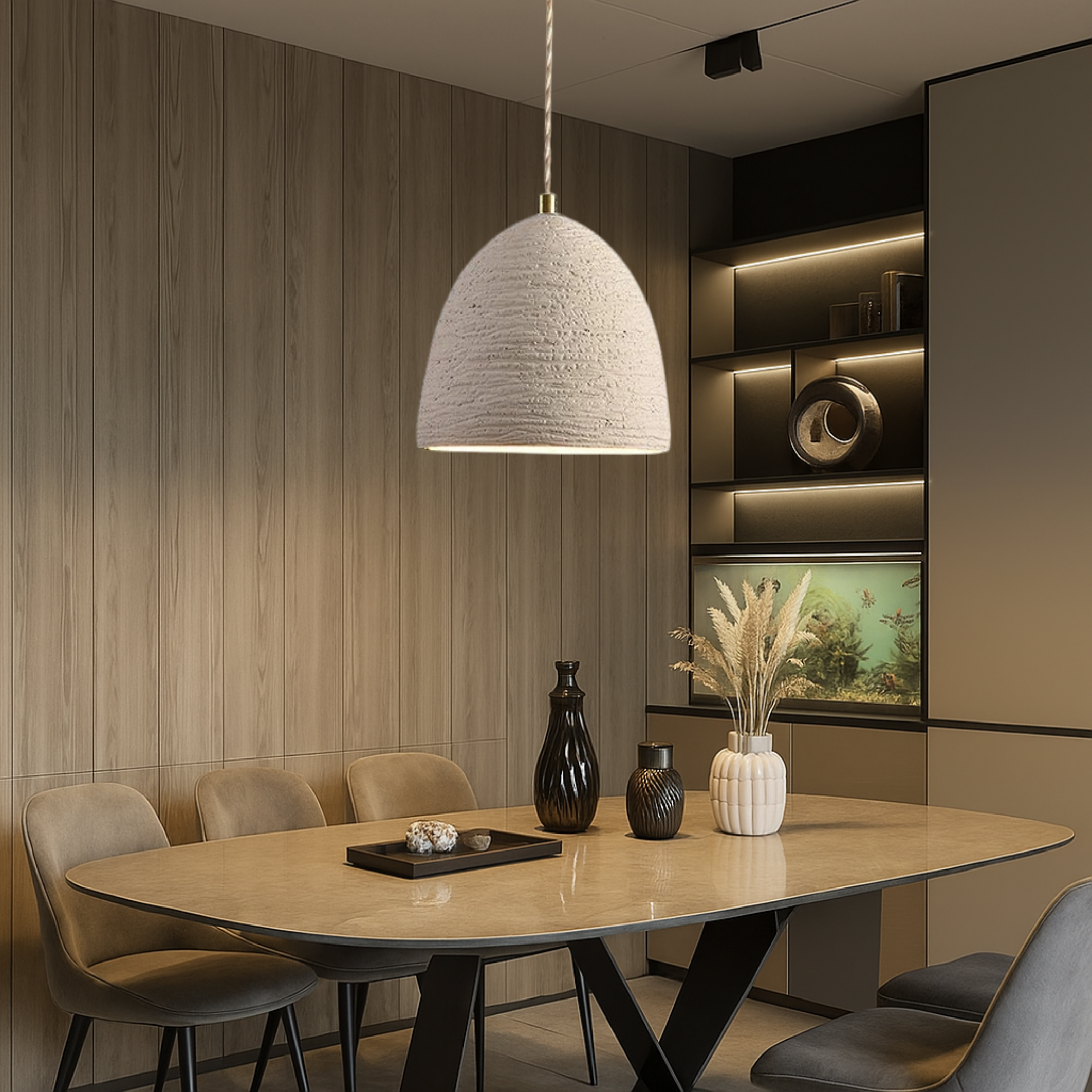Altura | Elegant Cement Hanging Lamp for Modern Home Spaces 4