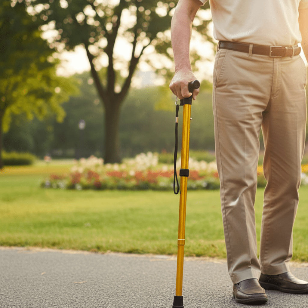 AluStride | Lightweight Ergonomic Adjustable Walking Cane for Seniors 2