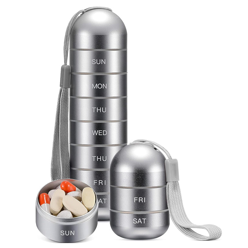 AluminaGuard | Durable Waterproof 7-Day Pill Box Organizer for Travel 0