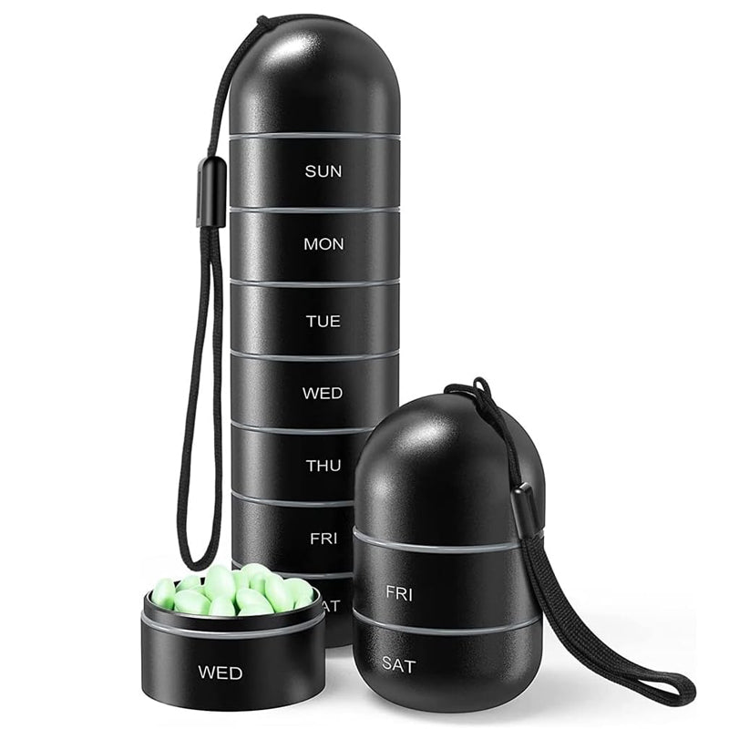 AluminaGuard | Durable Waterproof 7-Day Pill Box Organizer for Travel 8