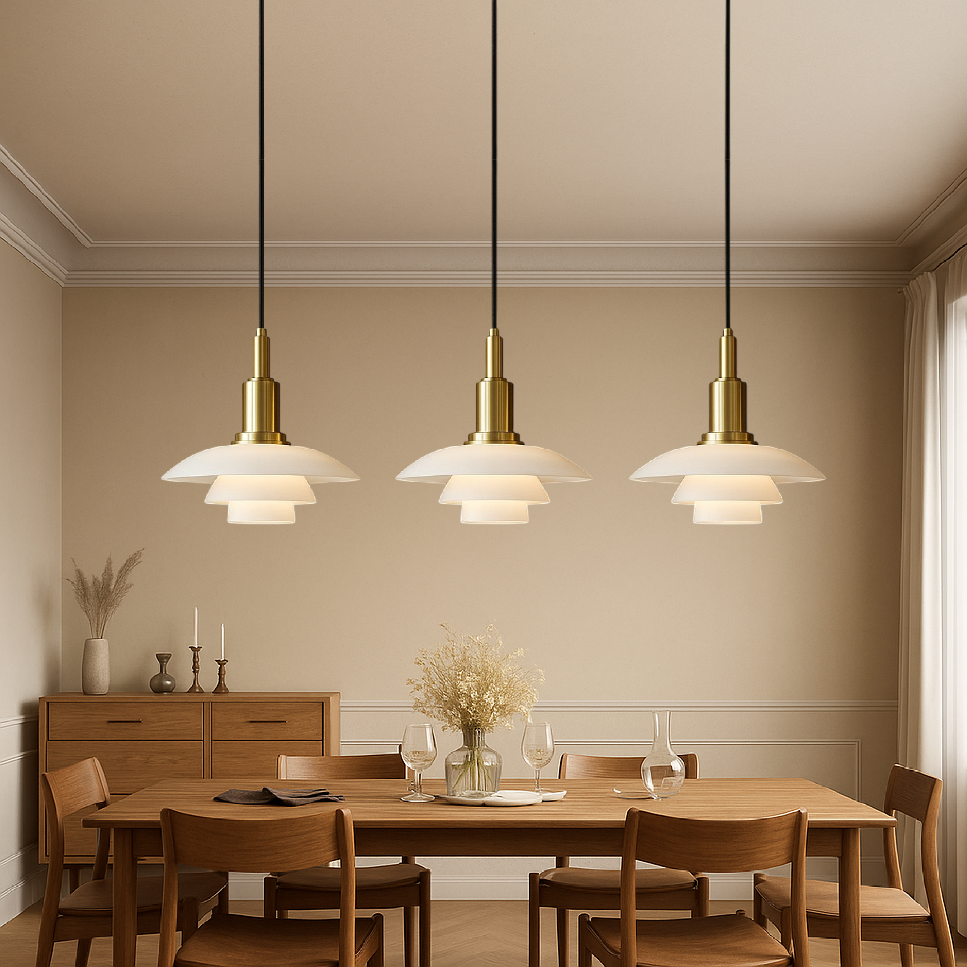 Aluris | Stylish 2/3 Head Danish Design Pendant Lamp 1