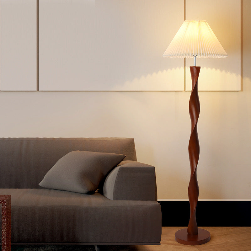 AmberHue | Decorative Japanese Walnut Floor Lamp 1