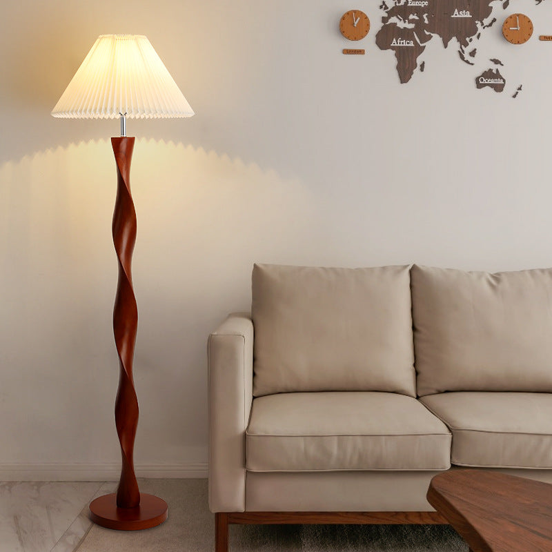AmberHue | Decorative Japanese Walnut Floor Lamp 2