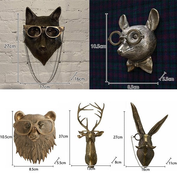AnimaliaArt | Playful Creative Wall Decor Animal Head Hangings 7