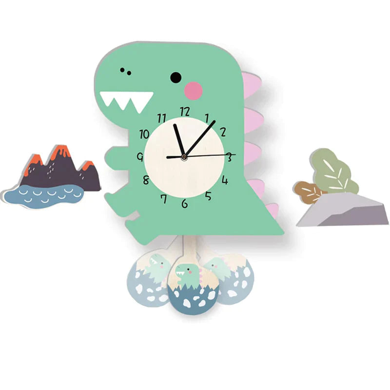 AnimaliaTime | Cheerful Interactive Children's Pendulum Wall Clock 4